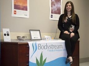Erika Calhoun is the marketing co-ordinator of Bodystream Medical Marijuana Services in London. Derek Ruttan/The London Free Press