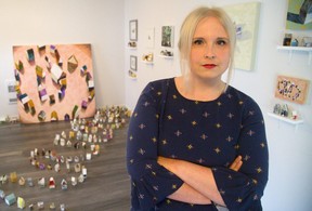 Jen Hamilton, a London artist is taking part in the London Artists Studio Tour in London, Ont. this weekend. (MIKE HENSEN, The London Free Press)