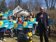 Ed Soldo, director of roads and transportation for the City of London, talks at the launch of the Respect the Limit campaign urging motorists to slow down in residential areas. (Norman De Bono, The London Free Press)