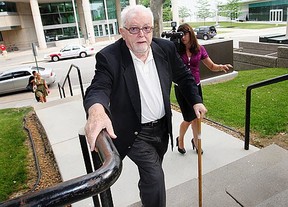 Rev. William Hodgson Marshall makes his way into the Superior Court in Windsor. (File photo)