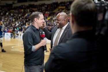 London Lightning plays St. John's Edge in game 3 in St. John's, London won 130-127. (JEFF PARSONS photo)