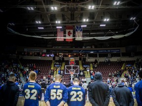 London Lightning plays St. John's Edge in game 3 in St. John's, London won 130-127. (JEFF PARSONS photo)