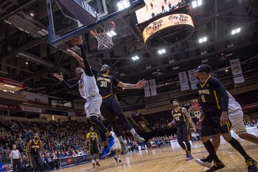 London Lightning plays St. John's Edge in game 3 in St. John's, London won 130-127. (JEFF PARSONS photo)