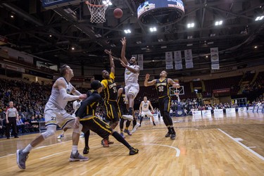 London Lightning plays St. John's Edge in game 3 in St. John's, London won 130-127. (JEFF PARSONS photo)