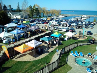 A sunny, warm-weather afternoon graced the Brewer's Backyard beer festival held in early May at the waterfront Living Water Resort and Spa on Georgian Bay.