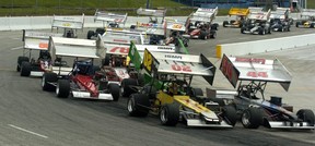 The International Supermodified feature race at Delaware Speedway. (File photo)