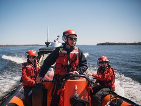 The Canadian Coast Guard's seasonal inshore rescue boat stations in Ontario are now in service. The stations are crewed by post-secondary students hired and trained by the Coast Guard. Here, members are shown during training this month in Trenton. (Handout/Canadian Coast Guard)
