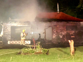 Chatham-Kent firefighters were called to a house in Bothwell that was destroyed by fire earlier this week. An electrical issue with a window air conditioner is cited as the cause of the blaze. (Handout)
