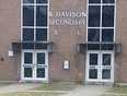 Two males, ages 15 and 16, were charged with mischief under $5,000 in April 2017 after B. Davison secondary school was defaced with racist and homophobic graffiti. (Facebook photo)