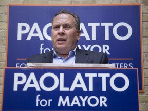 Paul Paolatto announced that his running for mayor of London. (DEREK RUTTAN, The London Free Press)