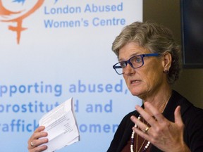 Megan Walker, the executive director of the London Abused Women's Centre talks about their new online campaign against sex trafficking. (MIKE HENSEN, The London Free Press)