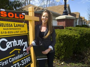 Melissa Laprise a Century 21 representative says there's a sellers market for homes under the $400,000 range in London. (MIKE HENSEN, The London Free Press)