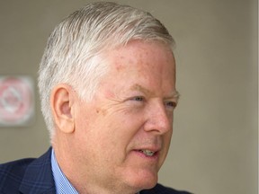 Ian Peer, the chair of the Middlesex-London Health Unit board leaves court at lunch in London, Ont. on Monday May 7, 2018.  Mike Hensen/The London Free Press