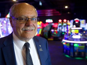 Ellis Jacob, the CEO of Cineplex, toured their new Rec Room at Masonville Place in London, Ont.  on Wednesday, May 9, 2018.  (MIKE HENSEN, The London Free Press)