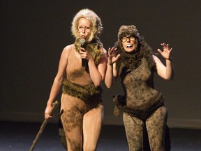 Rae-Anna Maitland, left, and Maggie Winston perform Beaver Dream at London Fringe. (DEREK RUTTAN, The London Free Press)