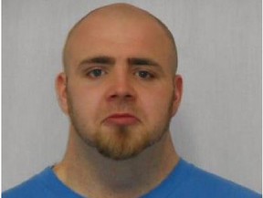 Dustin Lunz, 24, is wanted on a Canada-wide arrest warrant for breaching probation. (OPP photo)