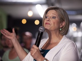 Ontario NDP Leader Andrea Horwath makes an announcement at Brothers Brewing Company during a campaign stop in Guelph, Ont., on Monday, May 28, 2018.