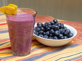 A blueberry orange smoothie prepared by Jill Wilcox at Jill's Table. (File photo)