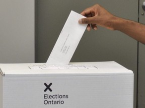 Elections Ontario ballot box. (File photo)