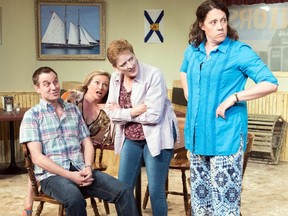 From left, Andy Pogson, Liz Gilroy, Marcia Tratt and Sarah Gale star in the Port Stanley Festival Theatre production of Norm Foster's Halfway There.
