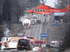 An air ambulance hovers at the scene of a 2012 crash that killed 10 migrant workers and a truck driver. It’s one of the worst roads disasters in Ontario history. (Postmedia file photo)