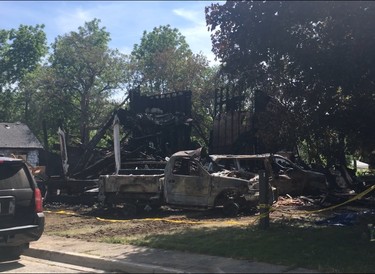 Bruce County woman in a London hospital burn unit, her baby safe but her husband and two other children dead after an early-morning house fire Chesley. (SHANNON COULTER, The London Free Press)