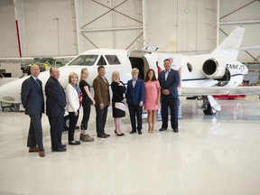 Joe Carapella, owner of Tricar Group donates a private jet to Fanshawe College's school of aviation technology.