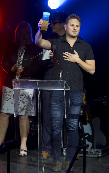 Jason Blaine won Male Artist of the Year at the Country Music Awards Ontario at Centennial Hall in London, Ont. on Sunday June 3, 2018. Derek Ruttan/The London Free Press/Postmedia Network