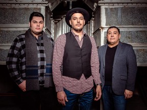 Midnight Shine, from left  Stan Louttit, Adrian Sutherland and Zach Tomatuk, will play the main stage at Trackside Music Festival Sunday at Western Fair District.