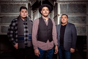Midnight Shine, from left  Stan Louttit, Adrian Sutherland and Zach Tomatuk, will play the main stage at Trackside Music Festival Sunday at Western Fair District.