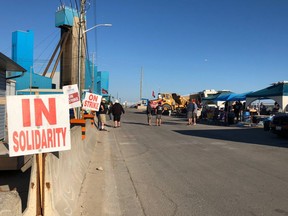 Goderich strike, Monday morning, July 9. (KATHLEEN SMITH, The London Free Press)