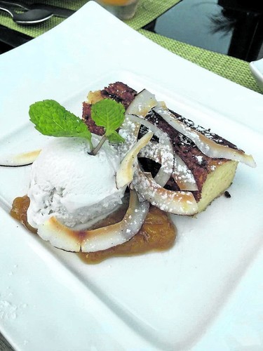 Carmelized french toast with coconut milk and spices at Four Seasons Koh Samui. (Jennifer Bieman/The London Free Press)