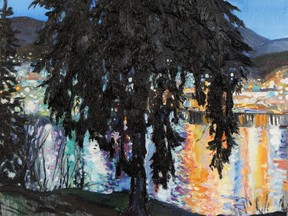 This painting titled Cedar is part of a new exhibition of works by B.C. artist Jeremy Herndl, Lights Through Trees, on at Michael Gibson Gallery until July 28, along with a new exhibition of works by London native Jason McLean, titled Boomerang Smile.