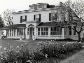 Eldon House, a regency-style house at 481 Ridout Street N., was built in 1834 for John Harris. The last member of the family to live in the house was Amelia Harris, who died in 1959. City hall took ownership of the house in 1960. (London Free Press files, 1991)
