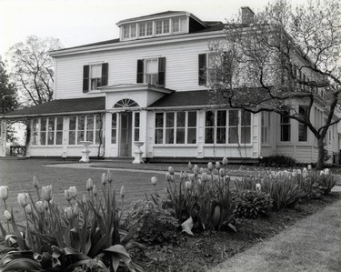 Eldon House is a regency style house at 481 Ridout Street N., was built in 1834 for John Harris, the last member of the family to live in the house was Amelia Harris who died in 1959, the city bought the house in 1960. (London Free Press files, 1991)