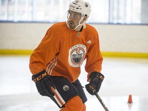 The Oilers first round draft pick Evan Bouchard. The Edmonton Oilers  host their 2018 Development Camp in at the Community Rink in Rogers Place on June 25, 2018.   Photo by Shaughn Butts / Postmedia