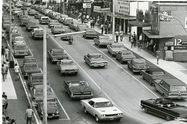 Reconstruction of Grand Bend's main street has made it a better flowing, smoother artery  for summer visitors, 1969. (London Free Press files)