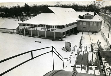 Lakeview Casino at the foot of the main street leading to Grand Bend public beach, 58-year-old dancehall is up for sale again in 1977. (London Free Press files)