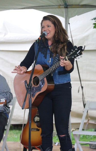 Melanie Brulee performs Sunday at the south workshop stage on the final day of the Home County Music and Art Festival. (SHANNON COULTER, The London Free Press)