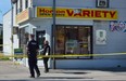 London Police investigate the scene of an assault at the corner of Clarence and Horton Streets in London on Sunday October 22, 2017. (File photo)