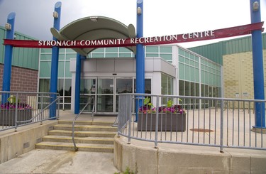 Stronach Community Recreation Centre was one of several centres in the city opened to allow residents without air conditionig to escape into  cooler temperatures in London. (Mike Hensen/The London Free Press)
