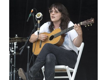 Amy Lou of the duo Mama’s Broke opened the 45th annual Home County Music & Art Festival Friday night in Victoria Park. (Derek Ruttan/The London Free Press)