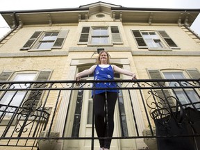 Jennifer Grainger, president of the Architectural Conservancy of Ontario, London branch, is opposed to the idea of tearing down 172 Central Ave. in London, Ont. (Derek Ruttan/The London Free Press)