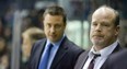 Misha Donskov, left, on the bench in his days with the London Knights. (MIKE HENSEN/THE LONDON FREE PRESS)