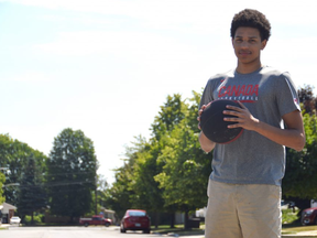 Malachi Ndur in his east-end St. Thomas neighbourhood. (Louis Pin/St. Thomas Times-Journal)