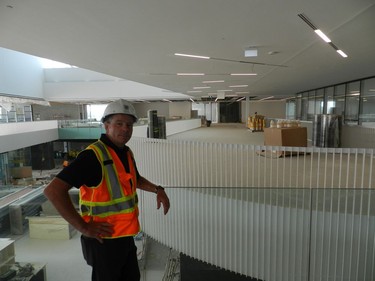 The new Bostwick Community Centre will have a lounge area overlooking the spacious atrium. (HANK DANISZEWSKI, The London Free Press)