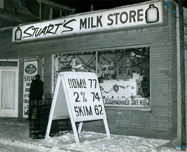 Stuart's Milk Store, 1968. (London Free Press files)