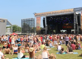 The crowd at Western Fair District late Saturday afternoon for the 2018 Trackside Music Festival. (SHANNON COULTER, The London Free Press)