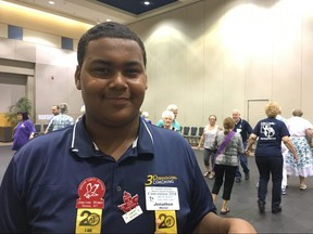 Jonathon Welner, 17, travelled from the Bronx, N.Y. for the Canadian National Square and Round Dance Convention in London July 19 to 21.