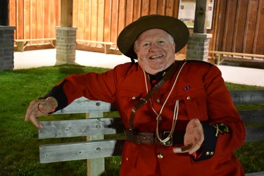 Neil Aitchison aka RCMP Constable Archibald Finkster takes a break in the courtyard of the Huron Country Playhouse following a performance of this season's popular Canada 151: Better Late Than Sorry. Aitchison stars in and co-wrote the salute to Canadian music sprinkled with comedy. It closes Aug. 4.

BARBARA TAYLOR/THE LONDON FREE PRESS